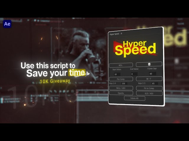 Stop wasting time edit faster with Hyper Speed | 10k After Effects Giveaway (Script, Overlays, CCs)