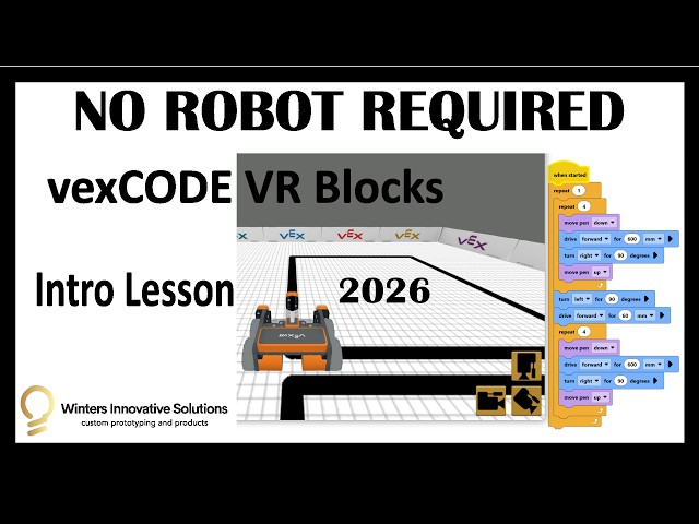 VEXcode VR Blocks for Beginners | First Lesson on vr.vex.com (Make the Robot Draw Shapes)
