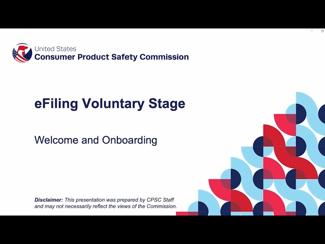 eFiling Voluntary Stage Introduction