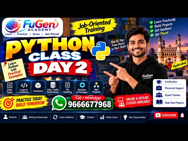 Pyhton Class Day-2 | Python Online & Offline Classes Training Course | Fugen Acadmey | 9666677968
