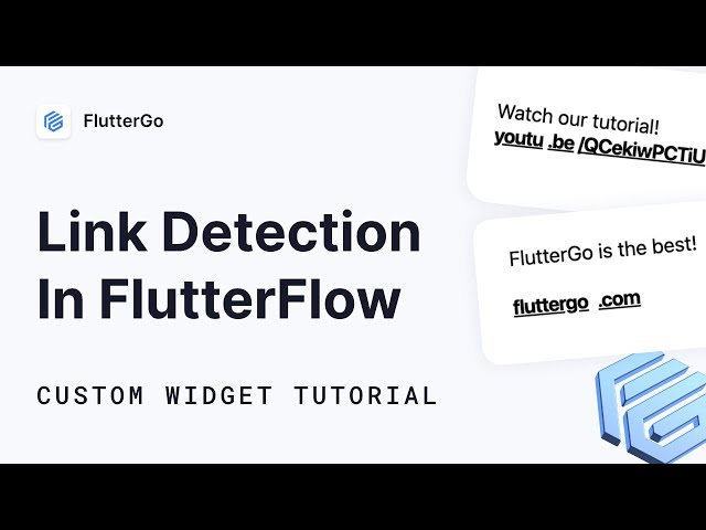Detect Links in Text AUTOMATICALLY in FlutterFlow | FLUTTERFLOW CUSTOM WIDGET TUTORIAL