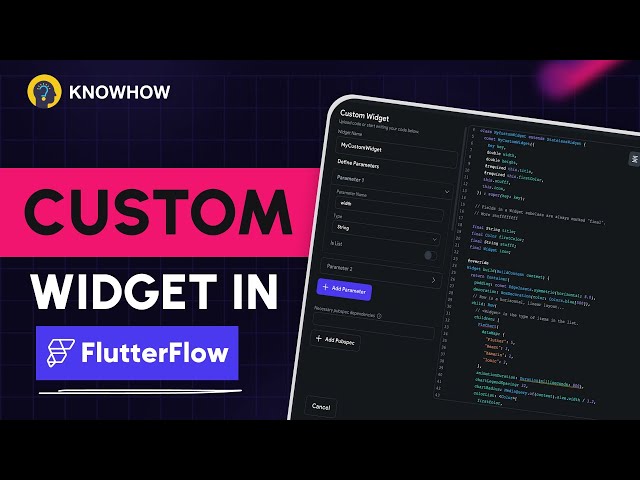 Custom Widget in Flutter Flow | No Code Development