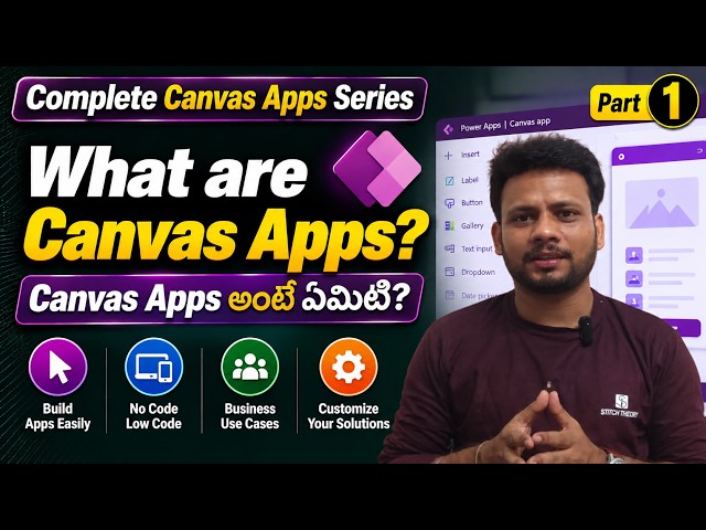 🚨😲Canvas Apps Explained in Telugu 🔥 | Part 1 | Power Apps Canvas Apps | Prudhvi Raj Meda