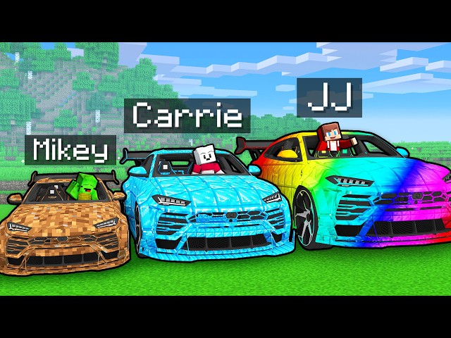 Mikey and JJ Maizen: NOOB vs OP Car Minecraft Challenge