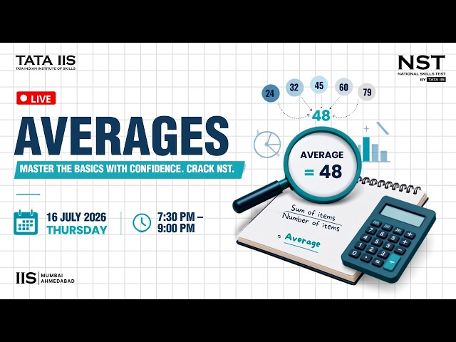Averages  National Skills Test (NST) Preparation Series by Tata IIS