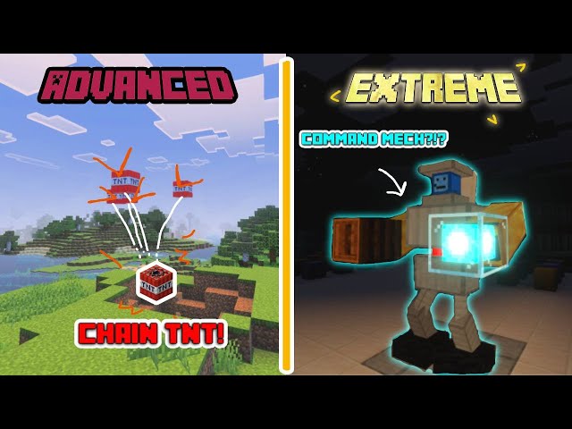 6 Minecraft Bedrock Commands from Advanced to EXTREME!
