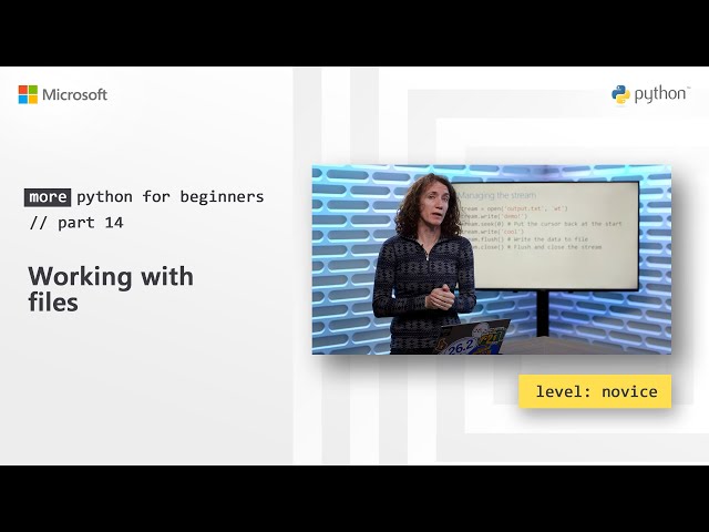 Working with files | More Python for Beginners [14 of 20]