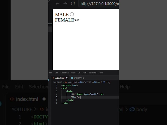 DAY (20/365) HTML (RADIO) EXPLAIN..... #popular #code #coding #tranding #viral #html #vscode #latest