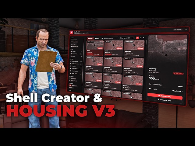 FiveM Housing Script V3 & Shell Creator [ESX/QB/QBOX]