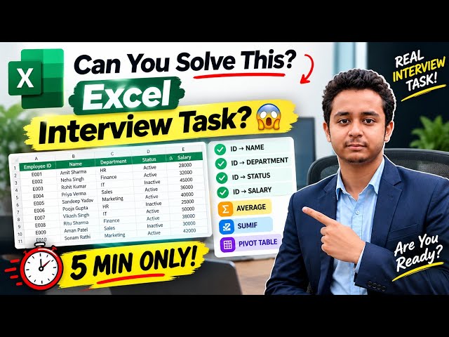 Excel Task in 5 Min? 😱 ⭐