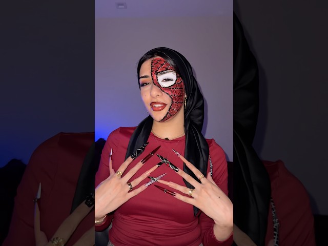 Bedazzled Spider-Man makeup
