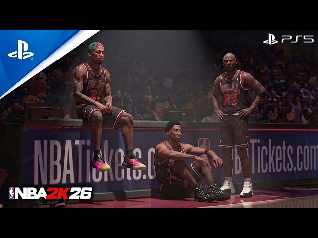 NBA 2K26 Michael Jordan, Scottie Pippen & Dennis Rodman Highlights 🔥 | Bulls Big 3