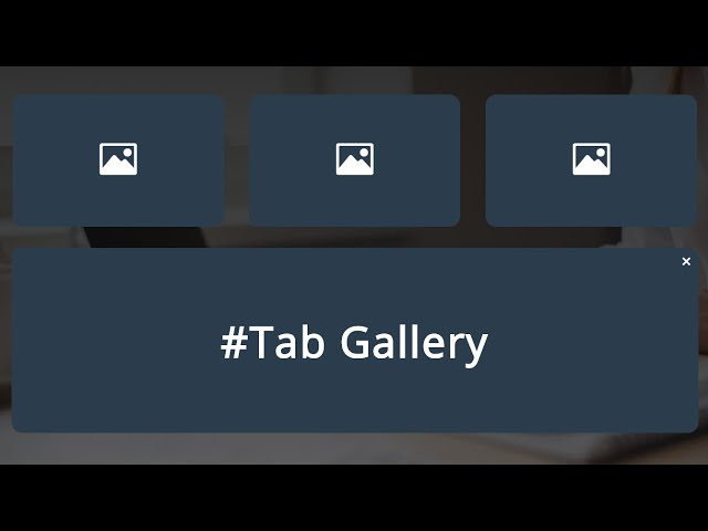 how to create a tabbed image gallery with CSS and JavaScript.