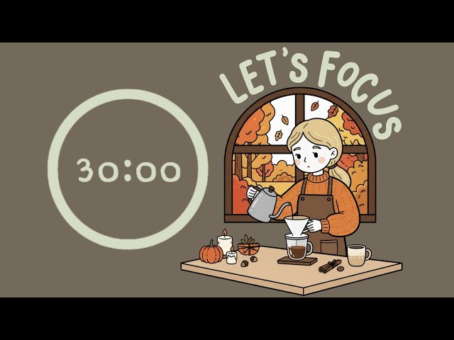 1-HOUR STUDY WITH ME | Pomodoro timer 2x30 | Study & Work | Academic Brown Noise ♡