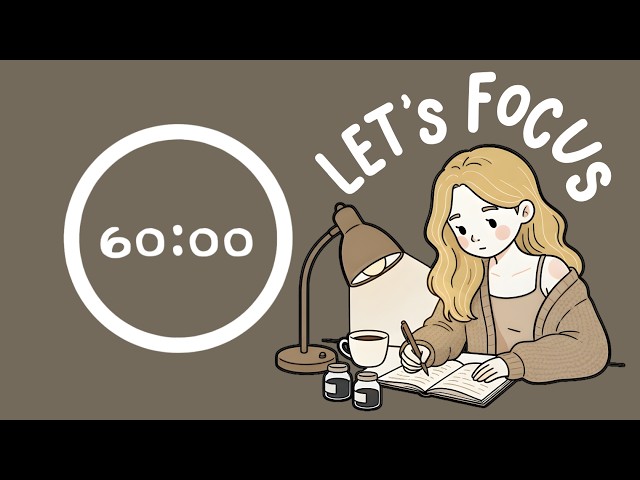 2-HOUR STUDY WITH ME | Pomodoro timer 2x60 | Study & Work | Jazz ♡