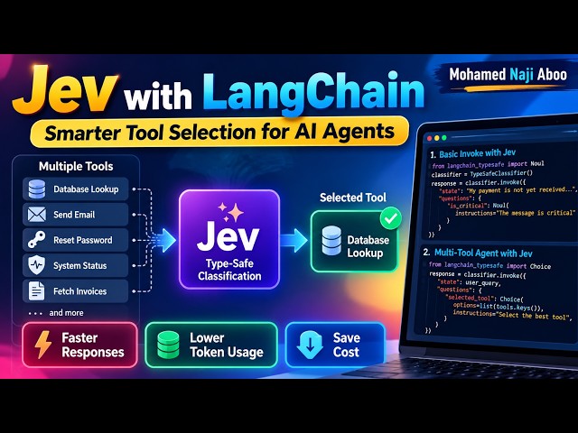 Jev with LangChain: Smarter AI Agent Tool Selection | Reduce Tokens & Cost