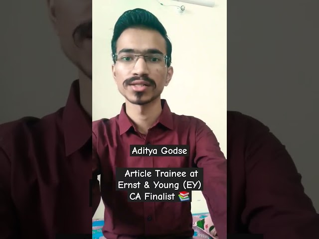 Aditya - EY, CA Finalist 📚 Student Review🎤 #ey #deloitte #big4 #audit  #articleship #interview #kpmg