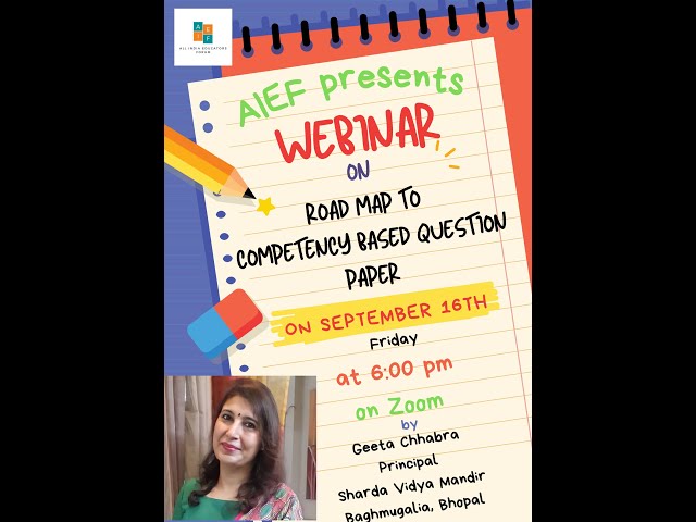Webinar on setting up a competency based question paper