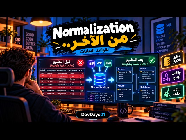 Database Normalization من الآخر | شرح  + Primary Key و Denormalization