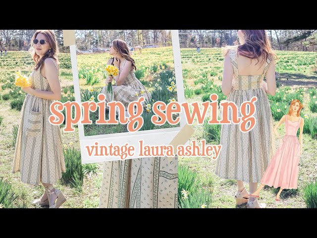 COZY SEWING VLOG 🧵🪡🌷 Fabric Shopping & Sewing a Spring Dress