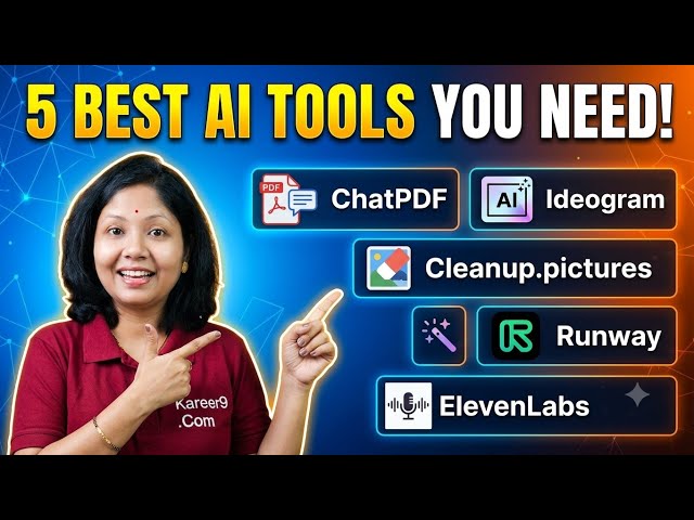 5 Best AI Tools You MUST Try in 2026 🤯 | ChatPDF, Ideogram, Runway, ElevenLabs & Cleanup.pictures