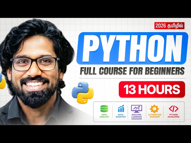 Python Tutorial For Beginners in Tamil (Machine Learning & Notes Included🔥)