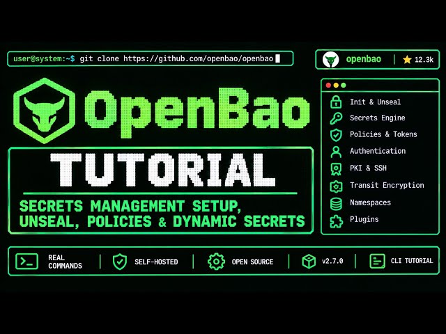 OpenBao Tutorial: Secrets Management Setup, Unseal, Policies & Dynamic Secrets