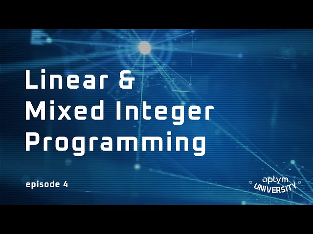 Linear & Mixed Integer Programming