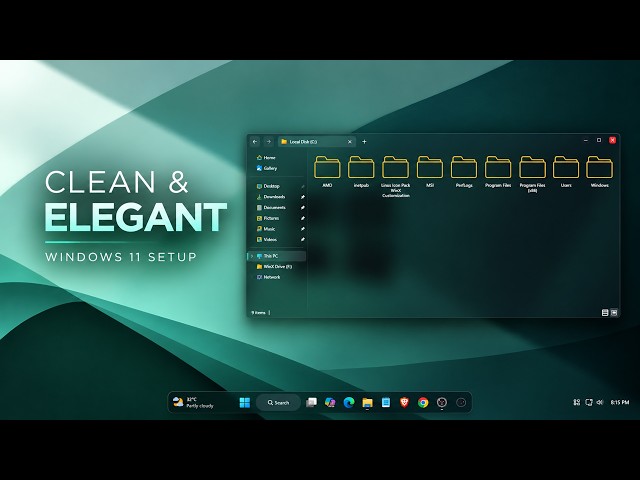 A Clean & Elegant Windows 11 Setup | Minimal Desktop Customization