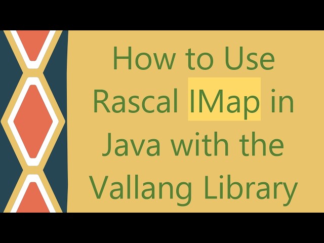 How to Use Rascal IMap in Java with the Vallang Library