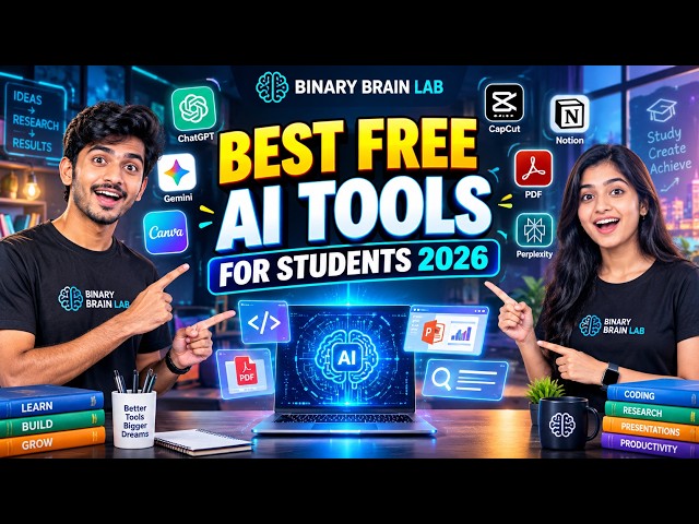 15+ Best Free AI Tools for Students in 2026 | Study, Coding, PPT & Research
