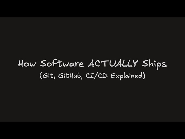 Git, GitHub And CI/CD Explained From Scratch