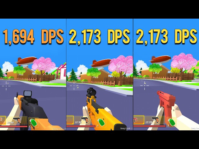 Dude Theft Wars All The Multiplayer Weapons DPS Tested !!! 🤔🤔🤔