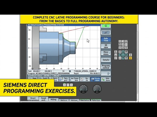 No 5B Complete CNC lathe programming Tutorial for beginners Es Direct Programming #cnc