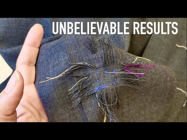 Invisible Mending on Expensive Vintage Trousers (we saved them!)