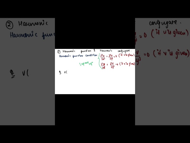 harmonic function and harmonic conjugate|part 1|complex analysis #education #maths