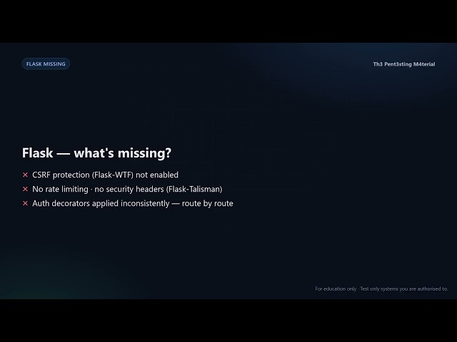 59 django flask security review