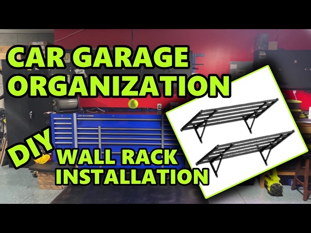 Car Garage Organization Upgrade | FLEXIMOUNTS Fold-Down 2x4ft Garage Wall Shelving Install & Review