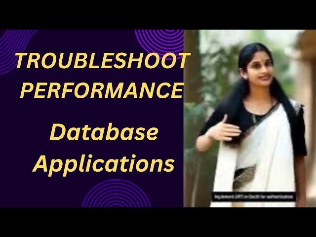 how to troubleshoot database performance issues