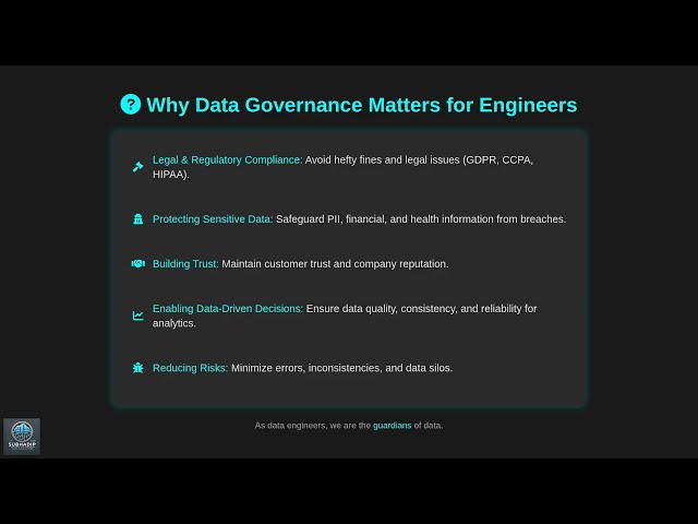 Data Governance & Compliance: A Data Engineer's Guide