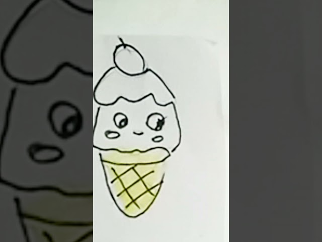 Drawing ice cream #shortsvideo​ #youtubeshorts​ #howtodrawflowervase