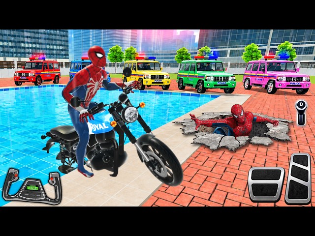 Indian Theft Aura Simulator - Spider-Man Motocross Bike Racing - Android GamePlay #16