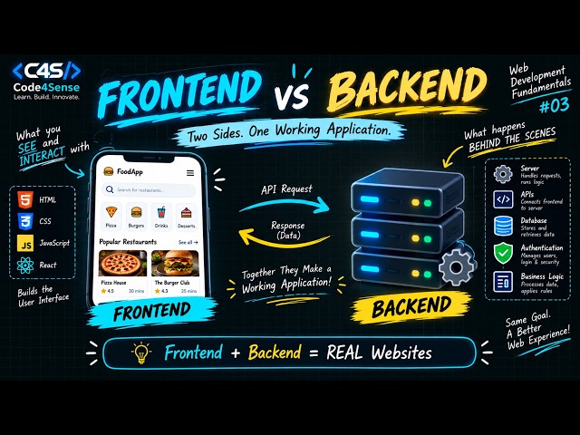 Frontend vs Backend — What’s the Difference? 🤔💻