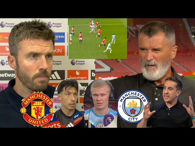"It Shouln't Have Stood" Roy Keane And Gary Neville Debate On Haaland's Goal🗣️ Carrick Interview