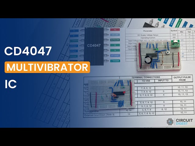 Learn CD4047 Astable/Monostable Multivibrator with Circuit, Simulation and Calculation