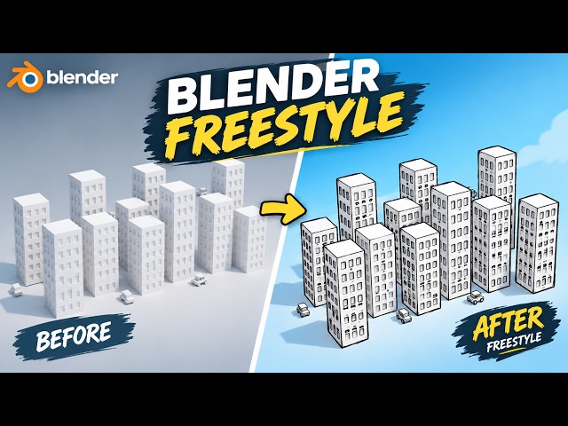 How to Use FREESTYLE in Blender 5.1 | Easy Line Art Tutorial
