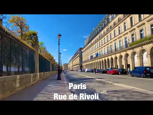 Paris city walks   Rue de Rivoli   Paris,France 4K