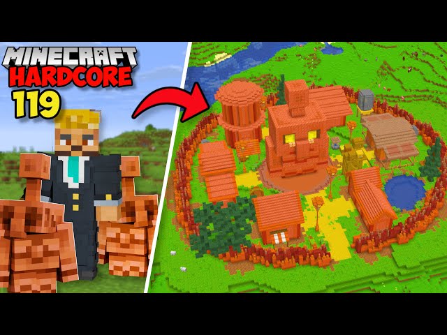 I Built A COPPER GOLEM CITY in Minecraft Hardcore