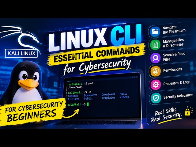 Linux CLI for Cybersecurity Beginners 🐧 | Essential Linux Commands for SOC & Security
