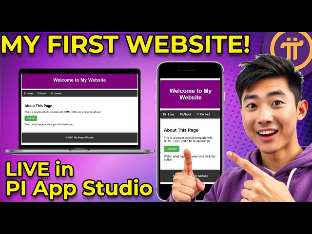 🔥WOW?! I Built a Real Website on Pi App Studio — No Code, Powered by AI + Blockchain! PI NEWS UPDATE